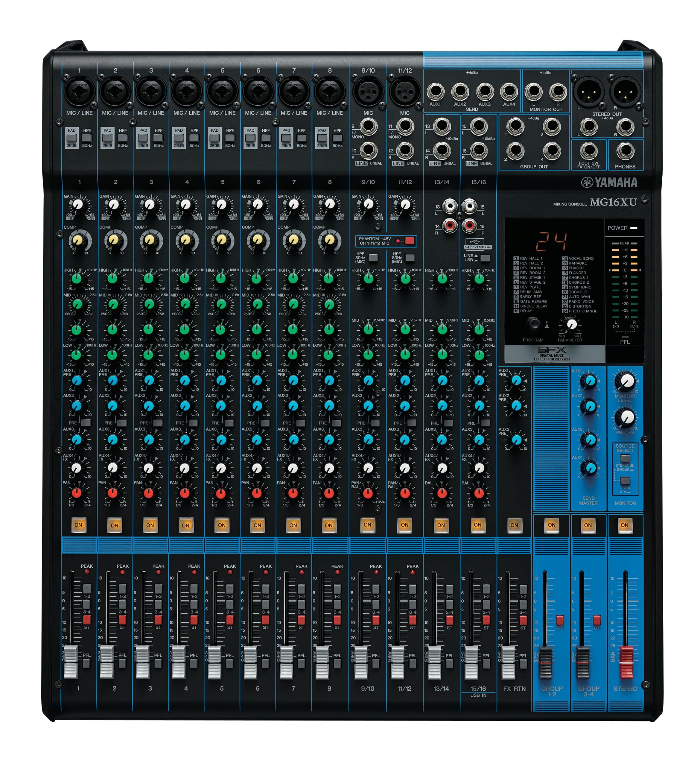 MG16XU 16-Input 6-Bus Mixer with Effects