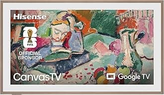Hisense 85-Inch Class QLED 4K S7N CanvasTV Series Dolby Vision HDR Google Smart TV (85S7N, 2025 Model) - 144Hz, Art Mode, Anti-Glare Panel, Hi-Matte Display, UltraSlim Wall Mount & Frame Included