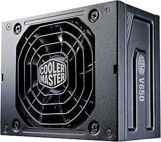 Cooler Master V650 SFX Gold, UK Plug - 650W 80 PLUS Gold, Fully Modular Power Supply Unit, SFF/mini-ITX PSU, Quiet 92mm FDB Fan, Semi-Fanless Mode, SFX-to-ATX Bracket, 10-Year Warranty - 650W
