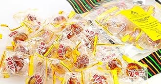 Asia Trans Golden Plum Crack Seed Drops - Hawaiian Favorite - Sweet, Sour, & Salty Dried Asian Plum Hard Candy (3 Pounds)