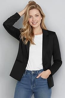 ROCKSY Smart Casual Formal Blazer for Women, Regular Fit Stylish Blazer for Women