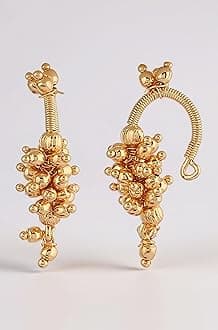 VAMA FASHIONS Traditional Maharashtrian Style Clip on Pressing Bugdi Upper Earring Ear Cuff For Women & Girls