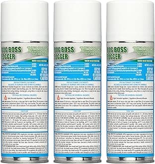 Kinzua Environmental Bug Foggers for Home Indoor & Outdoor Use, Insect Fogger, All Mosquito, Cockroach, Ant, Spider & More, Non-Staining, Water-Base Formula, 6 oz, Pack of 3