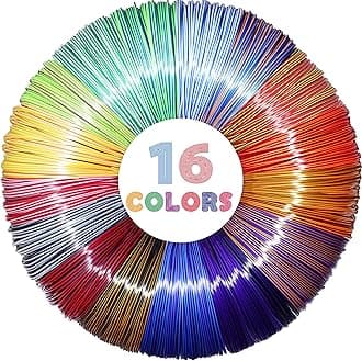 MIKA3D 2 Dual Color in 1 Silk PLA Filament Refill Sample Pack, 16 Unique Popular Shiny Dual Colors, Each 4m Length, Total 64m, 1.75mm Diameter, 160g