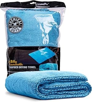 MIC1996 Woolly Mammoth Microfiber Dryer Towel (36" x 25") Cars Trucks, SUVs, RVs, Home, Pets, Messes, Blue
