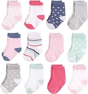 Hudson Baby Unisex Baby Cotton Rich Newborn and Terry Socks Casual Socks (pack of 8)
