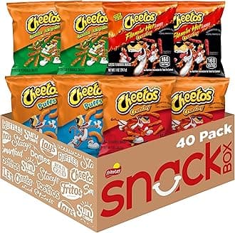 Cheetos Cheese Flavored Snacks, Variety Pack, (Pack of 40)
