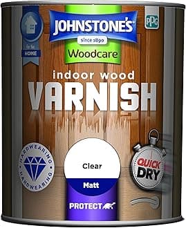 Johnstone's Woodcare Indoor Wood Varnish Matt - Clear 750ml