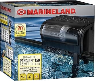 Marineland Penguin Bio-Wheel Power Filter 150 GPH, Multi-Stage Aquarium Filtration,black, 20 - 30 Gallon Aquarium, 150 GPH