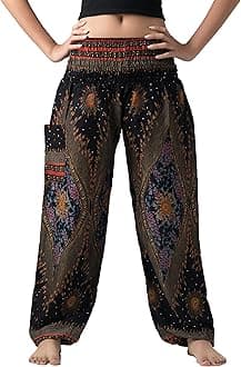 B BANGKOK PANTS Harem Pants Women Yoga Boho Clothes with Pockets