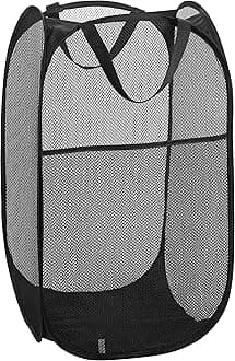 Deluxe Pop Up Laundry Basket, Black, 14" x 24"