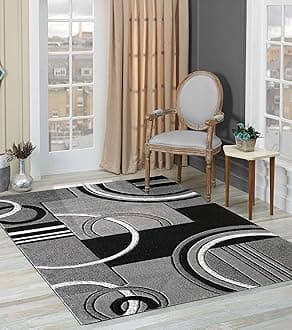 GLORY RUGS Area Rug Modern 2x7 Grey Soft Hand Carved Contemporary Floor Carpet with Premium Fluffy Texture for Indoor Living Dining Room and Bedroom Area