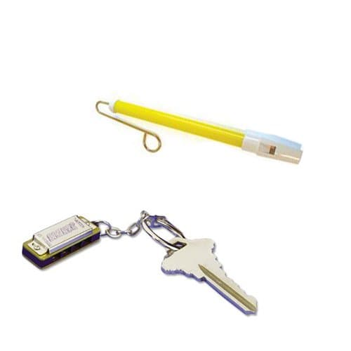 Christmas Stocking Stuffer - Mini Harmonica w/Yellow Slide Whistle