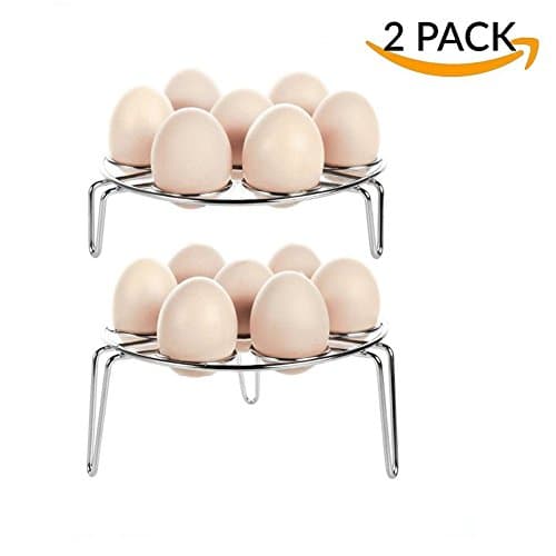 2 Pack Steamer Rack for Instant Pot,Stainless Steel Stackable Egg Vegetable Steam Rack,Kitchen Food Basket Stand for Pressure Cooker Acccessories