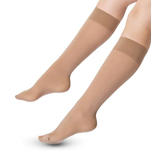 Full Freedom 3D MILD Compression Knee High Socks 10- 14 mm Hg Beige