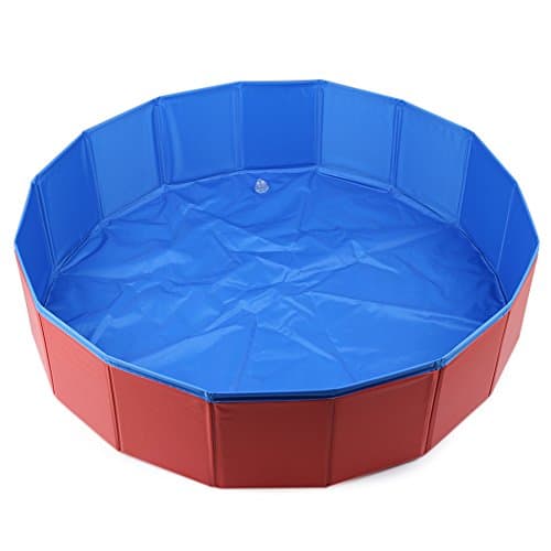 Foldable Dog Cat Bath Pool, 32 inch.D x 8 inch.H Pets Bathtub Wash Tub, Collapsible Bathing Tub for Small and Medium-size Dog and Pet