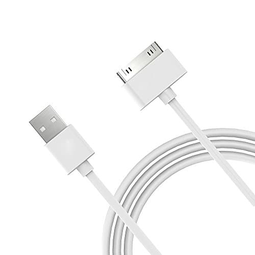 iPhone 4s Cable Cord, 6 Ft White USB Sync and Charging Cable for iPhone 4/4s, iPhone 3G/3GS, iPad 1/2/3, iPod