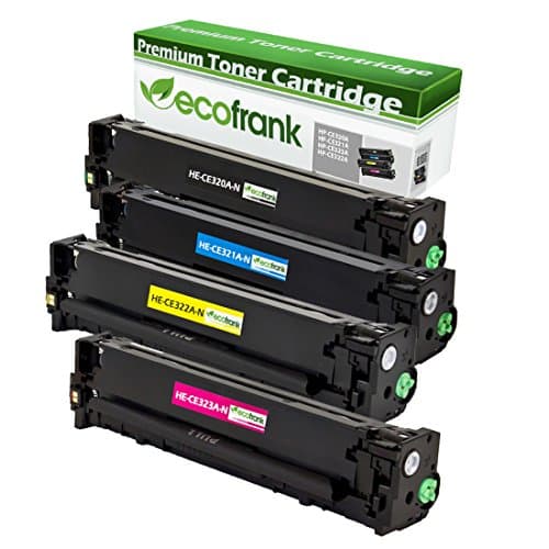EcoFrank Compatible Toner Cartridge Replacement for HP 128A CE320A CE322A CE323A CE321A (Black, Cyan, Magenta, Yellow)
