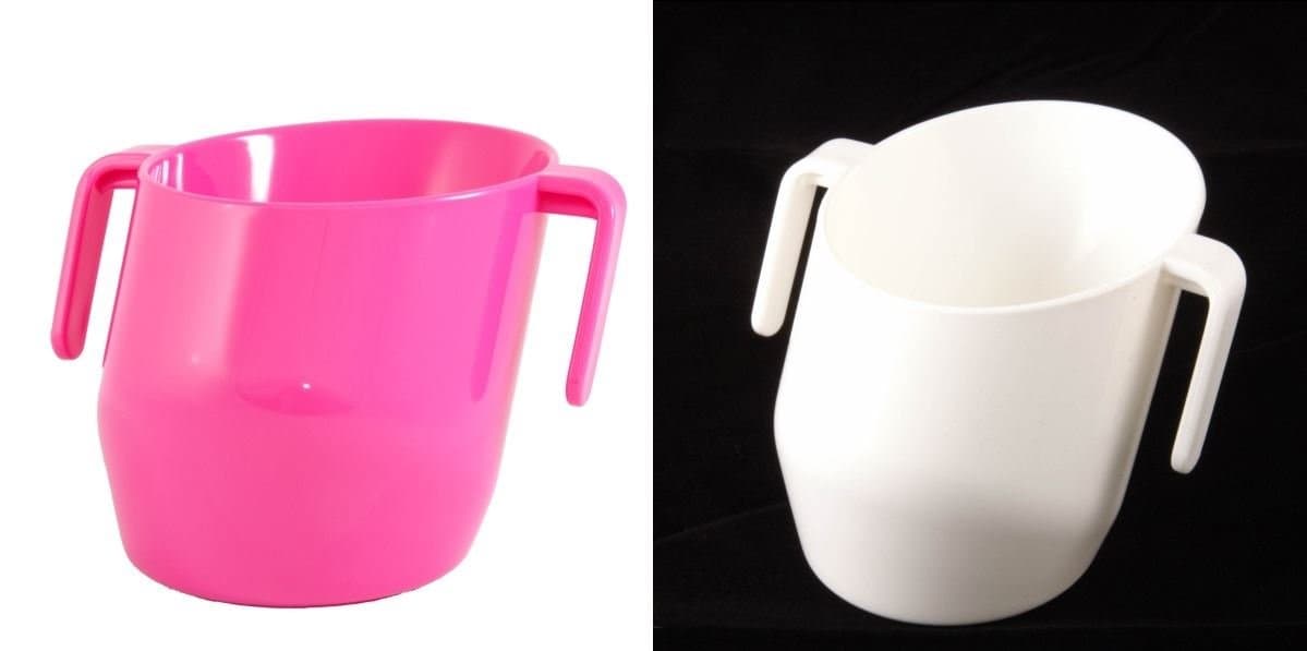 Doidy Cup - Cerise & White - Solid Colour - 2 Items