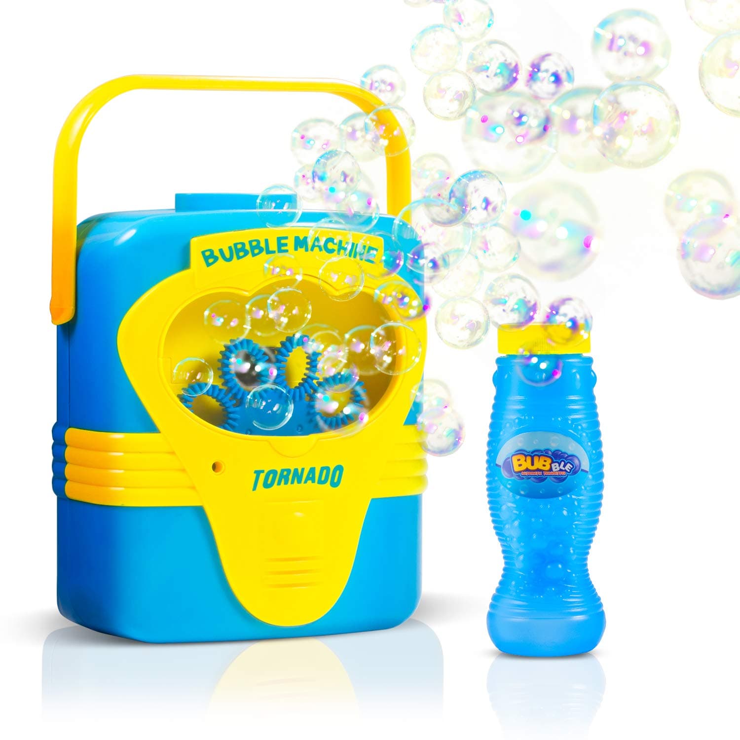 Bubble Machine, Automatic Bubble Blower for Kids 1000 Bubbles per Minute with A Bottle of Bubble for Wedding Party Outdoor, Battery Operated (Not Included)