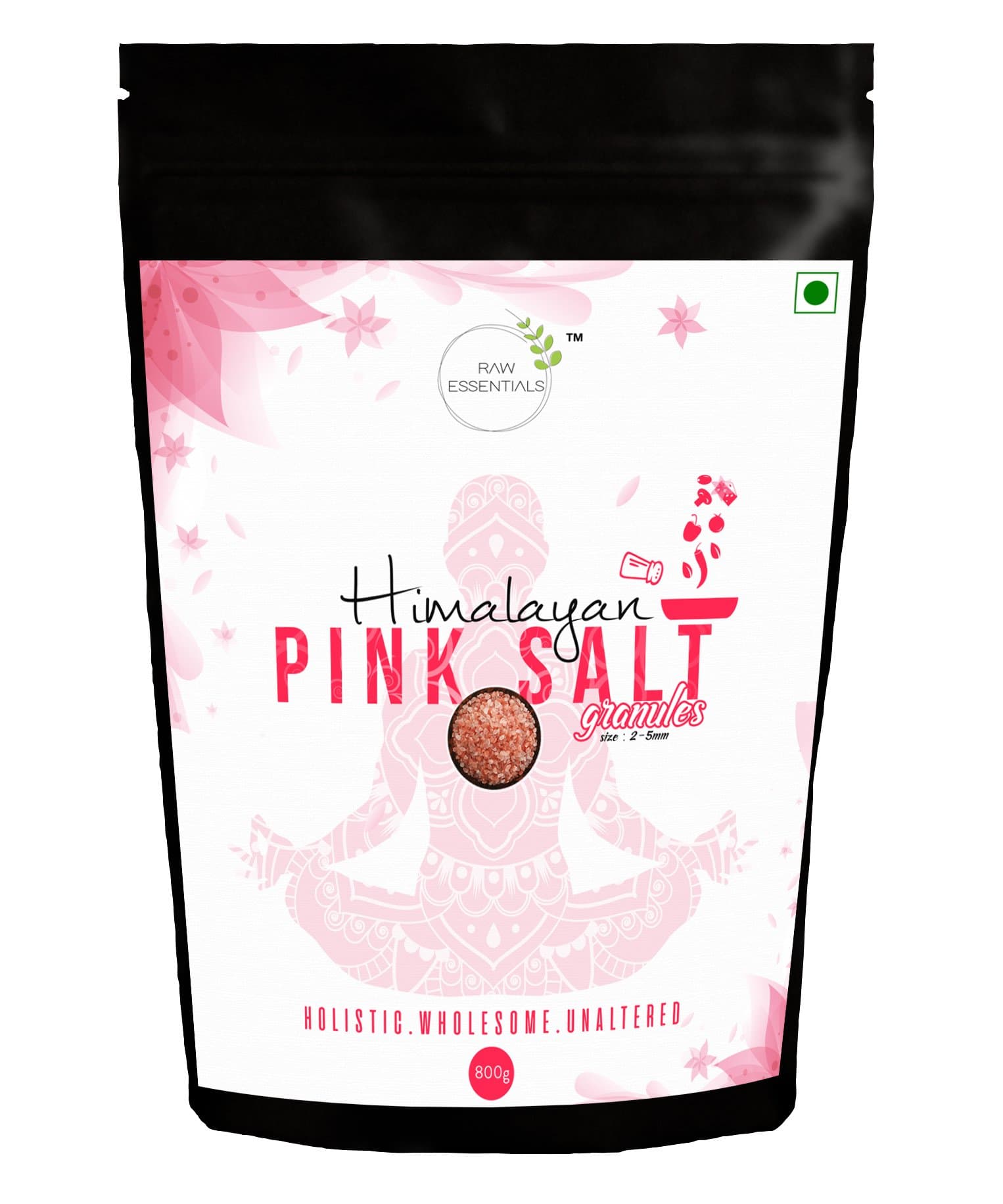 Raw Essentials Himalayan Pink Salt Granules, 800 g