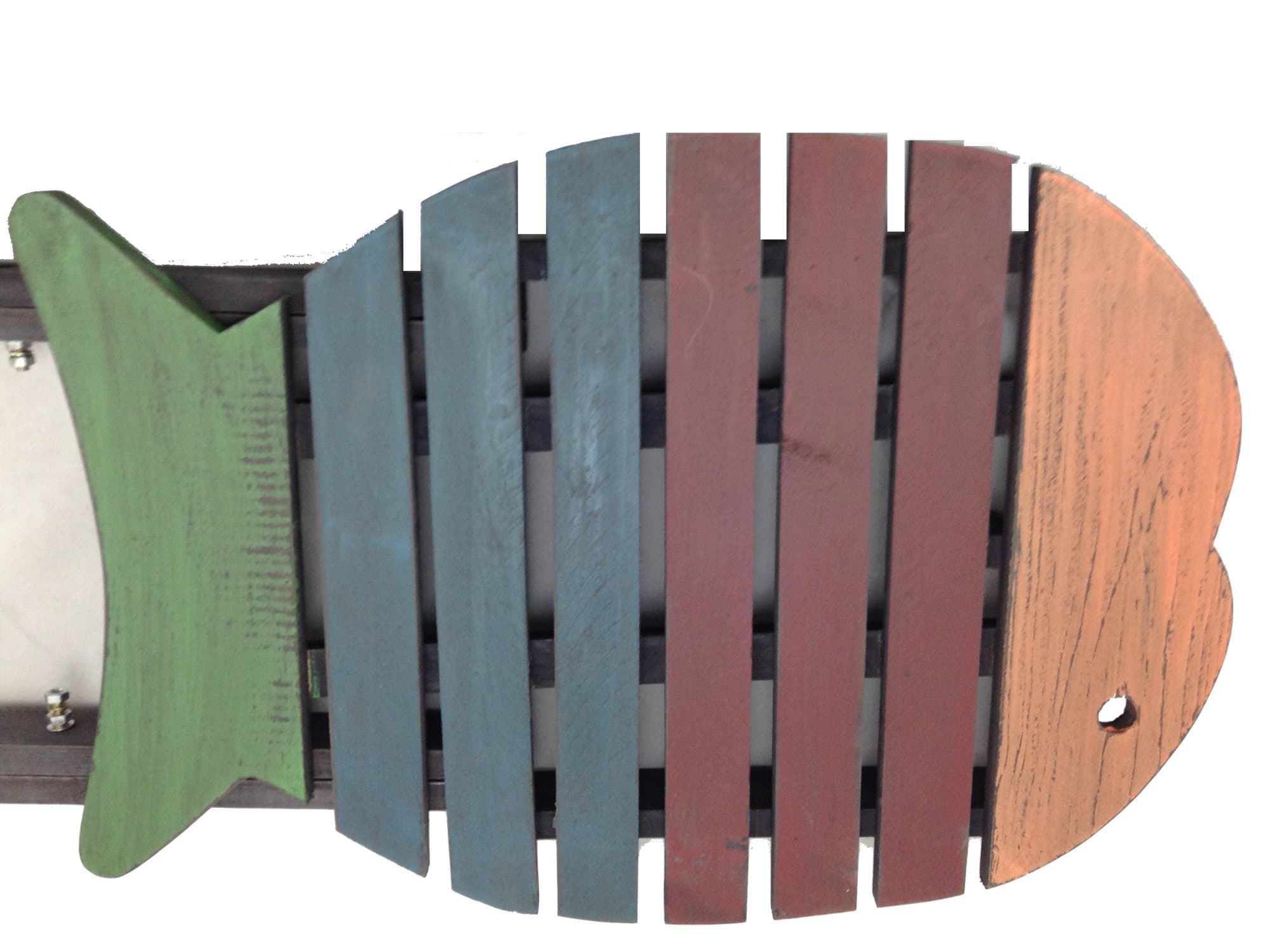 Folding Multicolor Wooden Fish Table