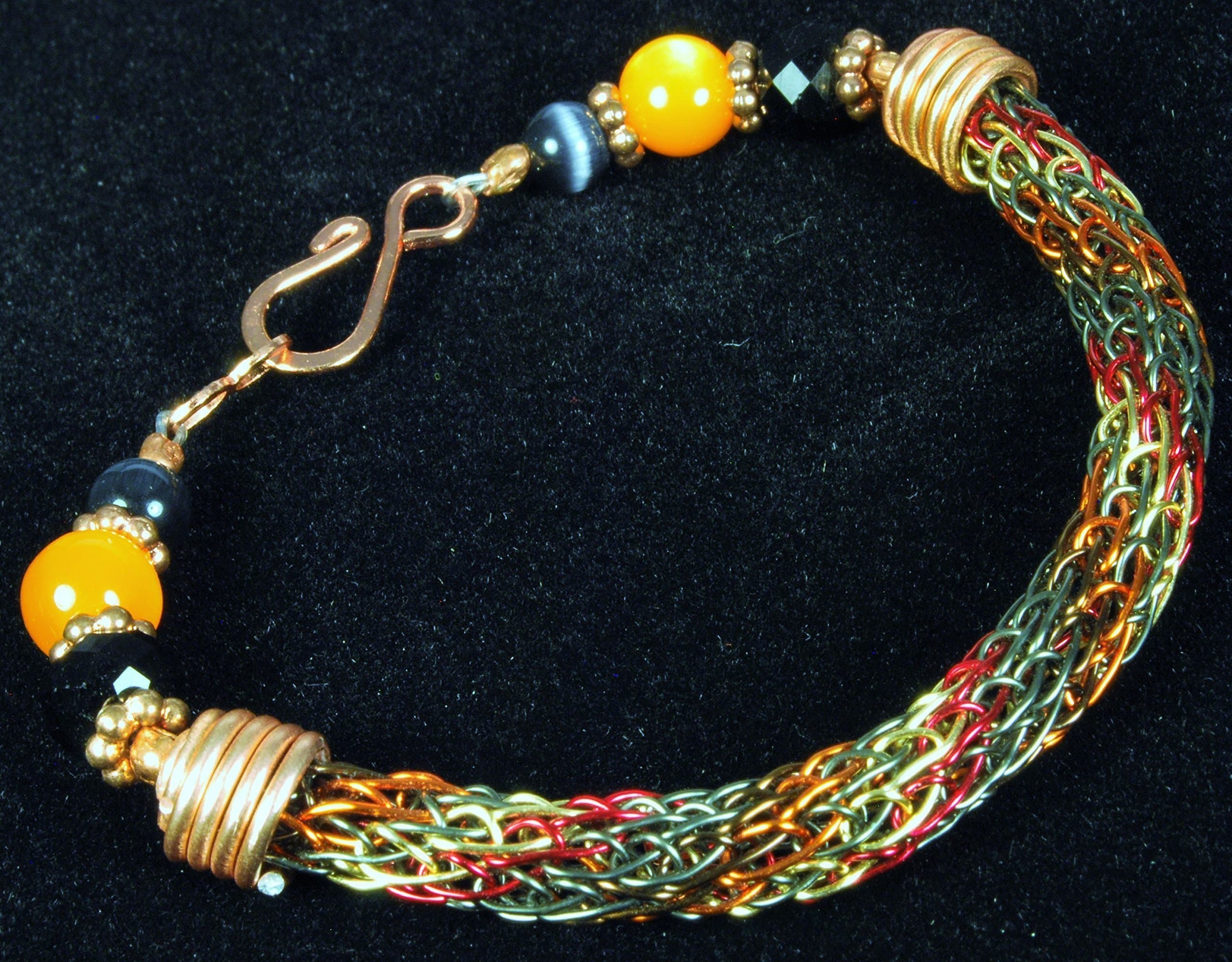 Beaded Viking Knit Bracelet