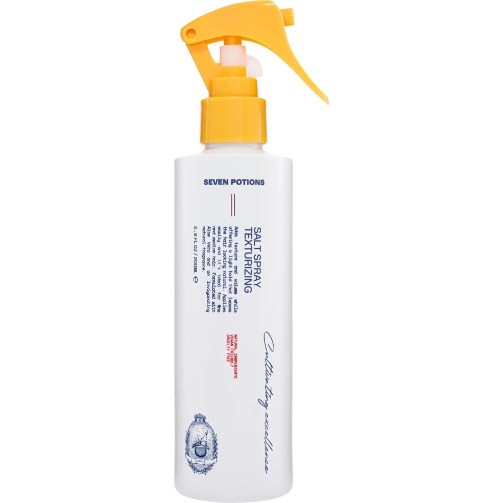 Seven Potions Texturizing Salt Spray for Men's Hair — Natural, Water-Based, Matte Finish, Texturized Hold for Volume, Plus Great Styling Product Primer — Natural, Vegan, Cruelty Free (200ml)