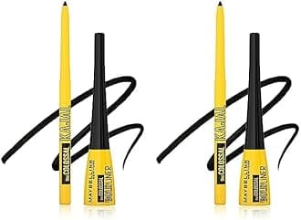 Maybelline New York Pencil Eyeliner & Kajal, Bold Eye Looks, Long-Lasting, Colossal Bold Liner & Colossal Kajal, Combo Pack, Essential Eye Kit, Black, Matte Finish (Pack of 2)