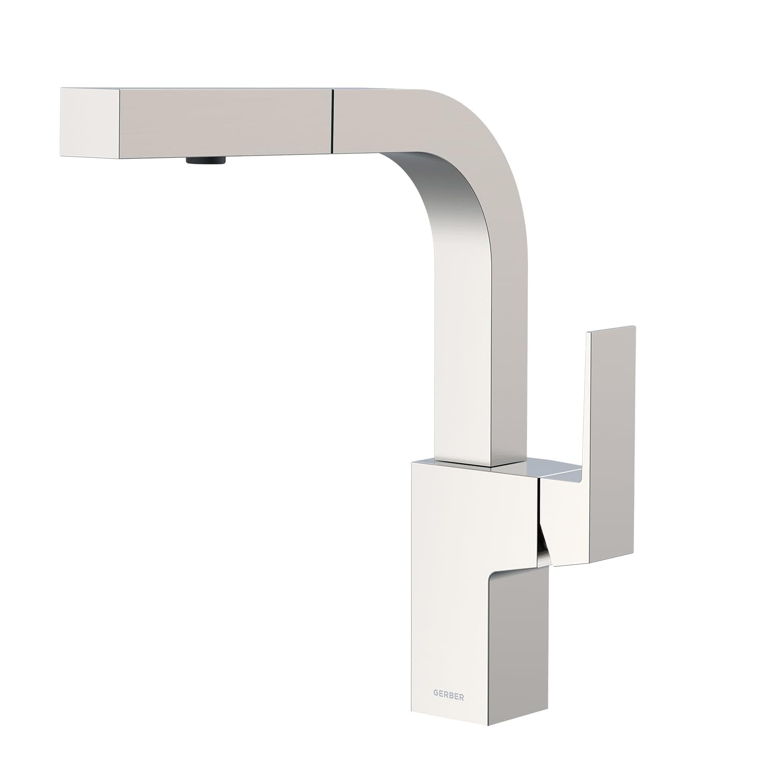 Gerber Mid-Town Single Handle Kitchen Faucet with Pull-Out Sprayer – Contemporary Architectural Style, 360-degree Swivel Spout, Dual Spray, Easy 1-Hole Install in Stainless Steel, D404562SS