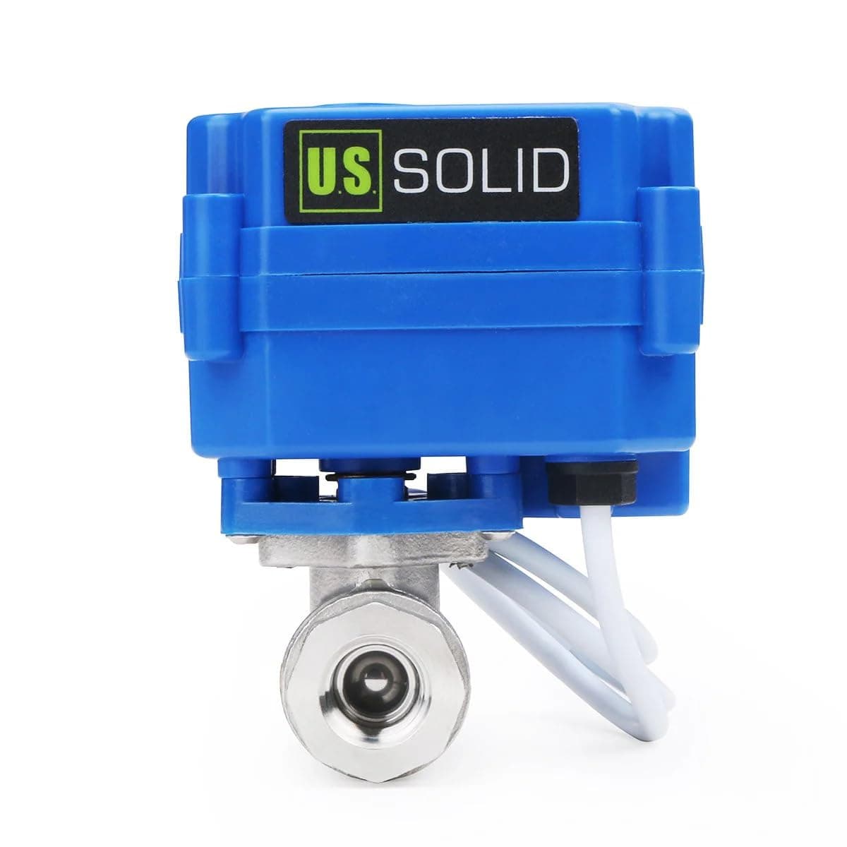 U.S. Solid Electric Ball Valve 9-24V AC/DC Electric Ball Valve, 2-Wire Automatic Return, Full Bore, Normal Close (Stainless Steel, Applicable to Drinking Water, G Type Inner Thread, 1/4", DN8)