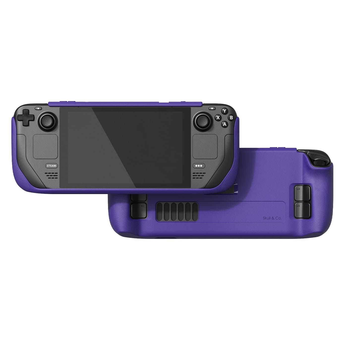 Skull & Co. GripCase SD for SteamDeck: A Soft Protective Case with Textured Grips Full Protection and Stand, Shock-Absorption Non-Slip and Anti-Scratch Cover Design - Galactic Purple