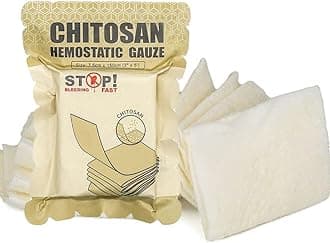 Chitosan 3" x 60" Hemostatic Quick Clotting Blood Stop Gauze for Tactical First Aid Trauma Kit & IFAK