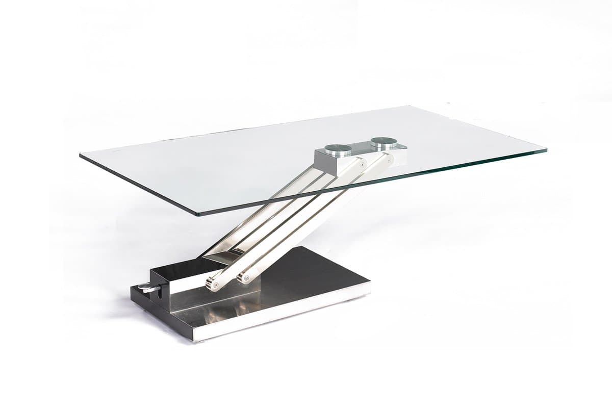 Ryan Coffee Table with Adjustable Steel Base