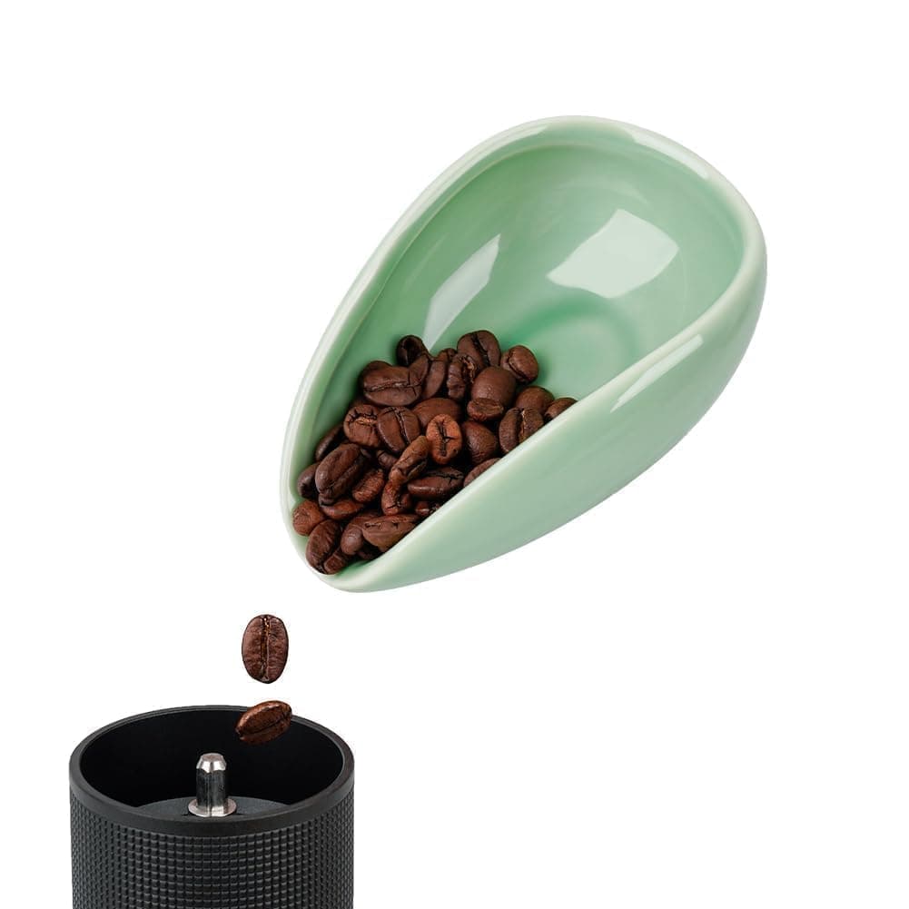 Coffee Beans Dosing Cup - Ceramic Single Dose Measuring Tray for Coffee Beans, Loose Leaf Tea, Spices, and More, Premium Dosing Vessel, Cyan