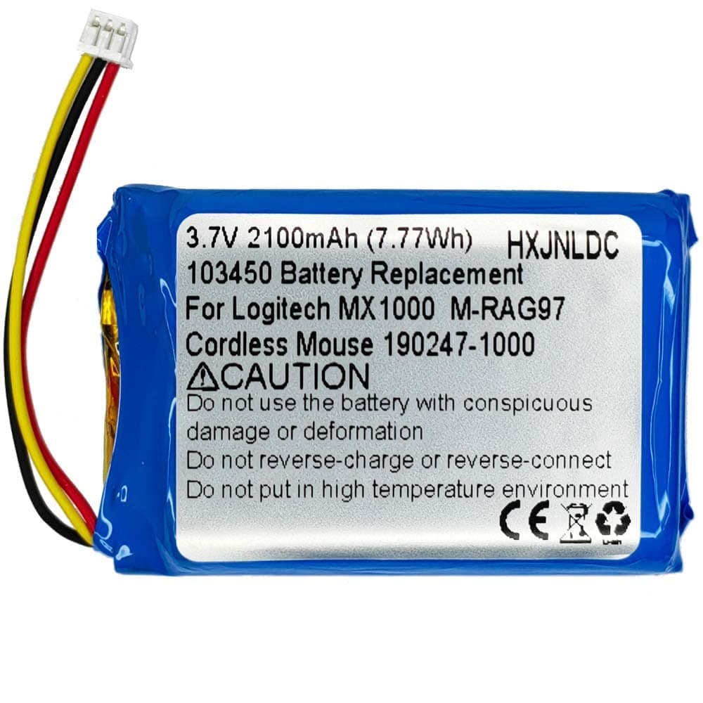 DC 3.7v 2100mAh Rechargeable lithium battery replacement for Logitech MX1000 MX-1000 M-RAG97 Wireless bluetooth mouse 190247-1000, 190247-B000, L-LB2, NTA2253