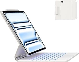 typecase Keyboard Case for iPad Pro 13-inch (M4) 2024,Magic Keyboard with 11 Colors Backlight for iPad Pro 13,Keyboard Case with Pencil Holder,Multi-Touch Trackpad, Easy-Set Magnetic Stand,(White)