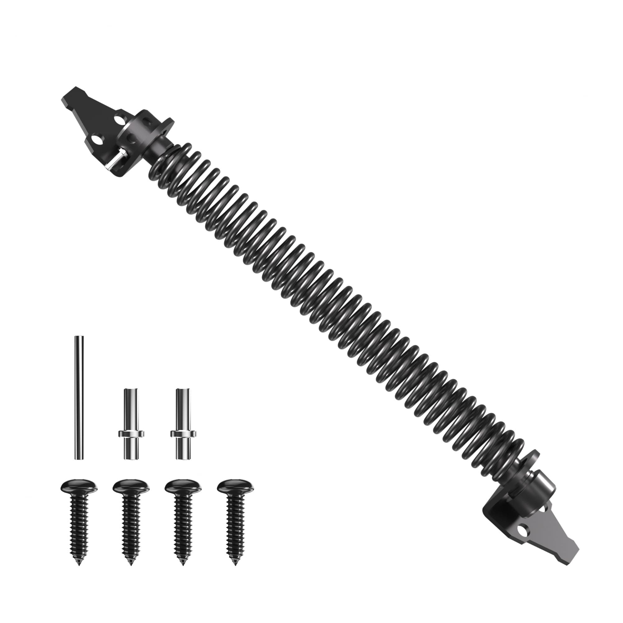 14-Inch Self Closing Gate Spring, Gate Closer, Gate Latch Spring with Adjustable Tool - Heavy Duty Carbon Steel - Black(th-hs-1)
