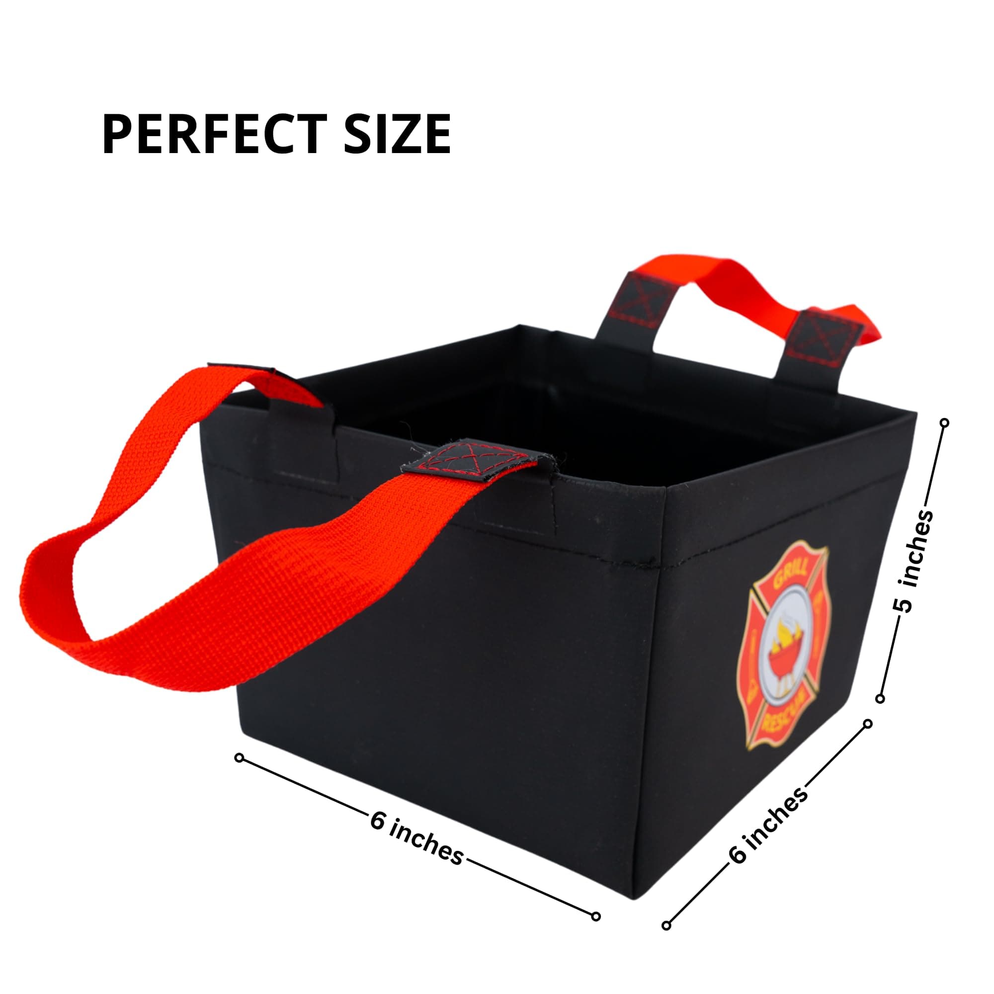 Grill Rescue BBQ Water Container, Foldable, Bristle Free - Durable and Unique Scraper Tools for Cast Iron or Stainless-Steel Grates, Barbecue Cleaner for Grill Brush (Dunk Tank)