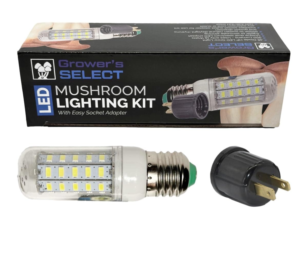 Grower's Select E26 LED Light | Mushroom Lighting Kit | with Socket Adapter