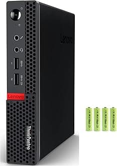 Lenovo ThinkCentre M625 Mini Desktop Computer PC Windows 11 Home, 2-core AMD A4-9120C (up to 2.4 GHz), 8GB RAM, 512GB PCIe SSD, AMD Radeon R4 Graphics, 2x Display Ports, 6x USB Ports, RJ-45, w/Battery