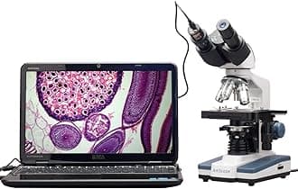 B120C Binocular Compound Microscope + 1.3 MP USB Camera