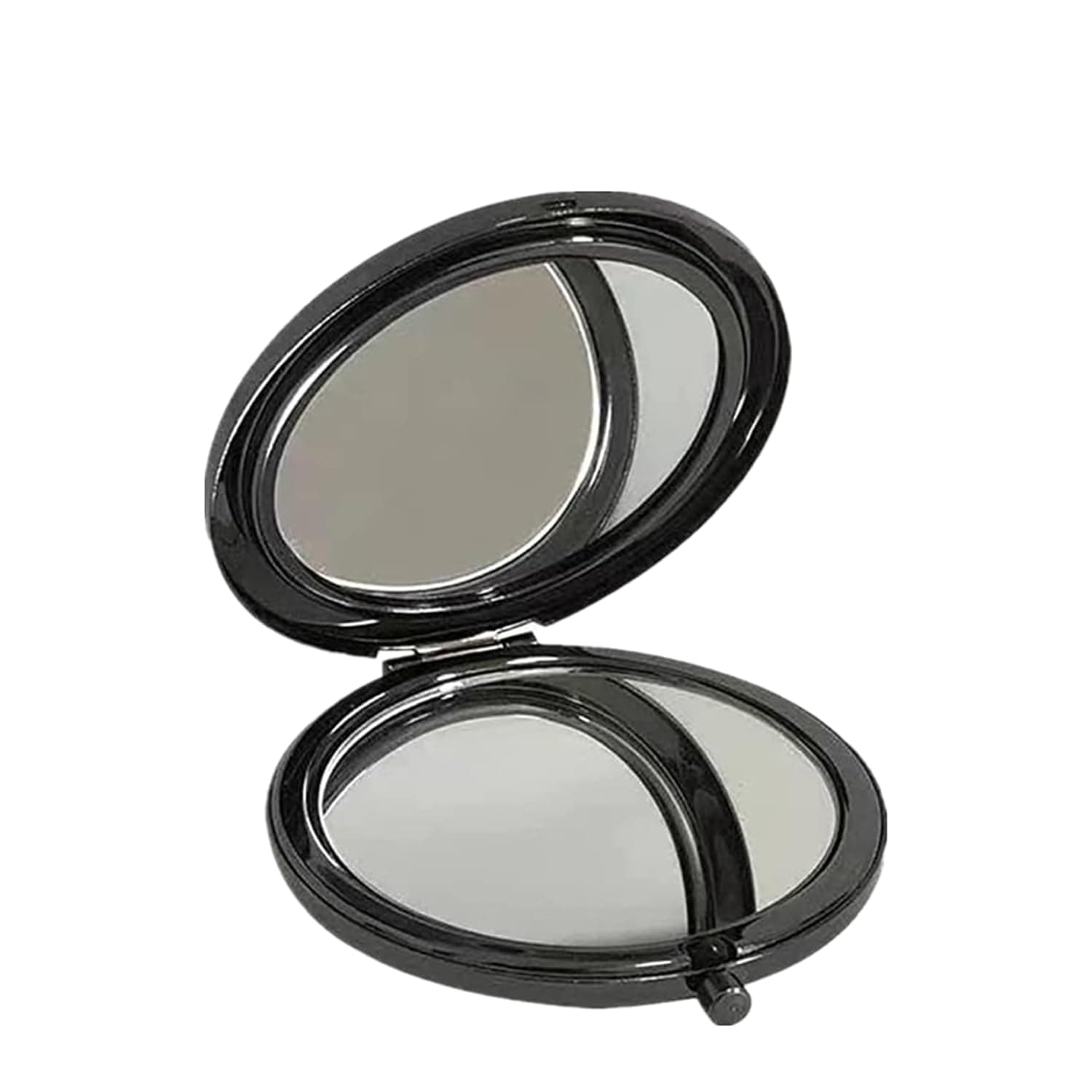 Magnifying Compact Mirror for Purses with 2 x 1x Magnification, Folding Mini Pocket Double Sided Travel Makeup Mirror,Perfect for Purse, Pocket Mirror for Gift (Black)