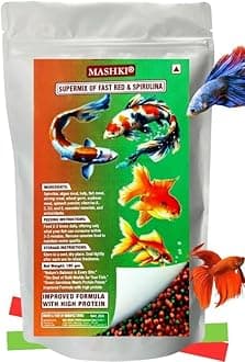 MASHKI Super Fish Food – Growth, Color & Health Enhancing Pellets for All Tropical and Aquarium Fish, Suitable for All Life Stages.