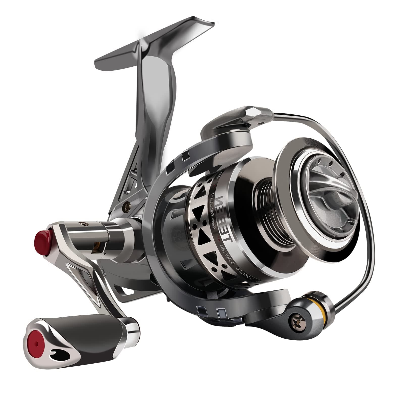 Spinning Reel GTS 3000/4000/5000/6000 Advanced Version,7+1BB imp. Stainless Ball Bearing Light Weight Fishing Reels,4.9:1 Gear Ratio 13LBs Max Drag for Saltwater,Freshwater,Ice Fishing