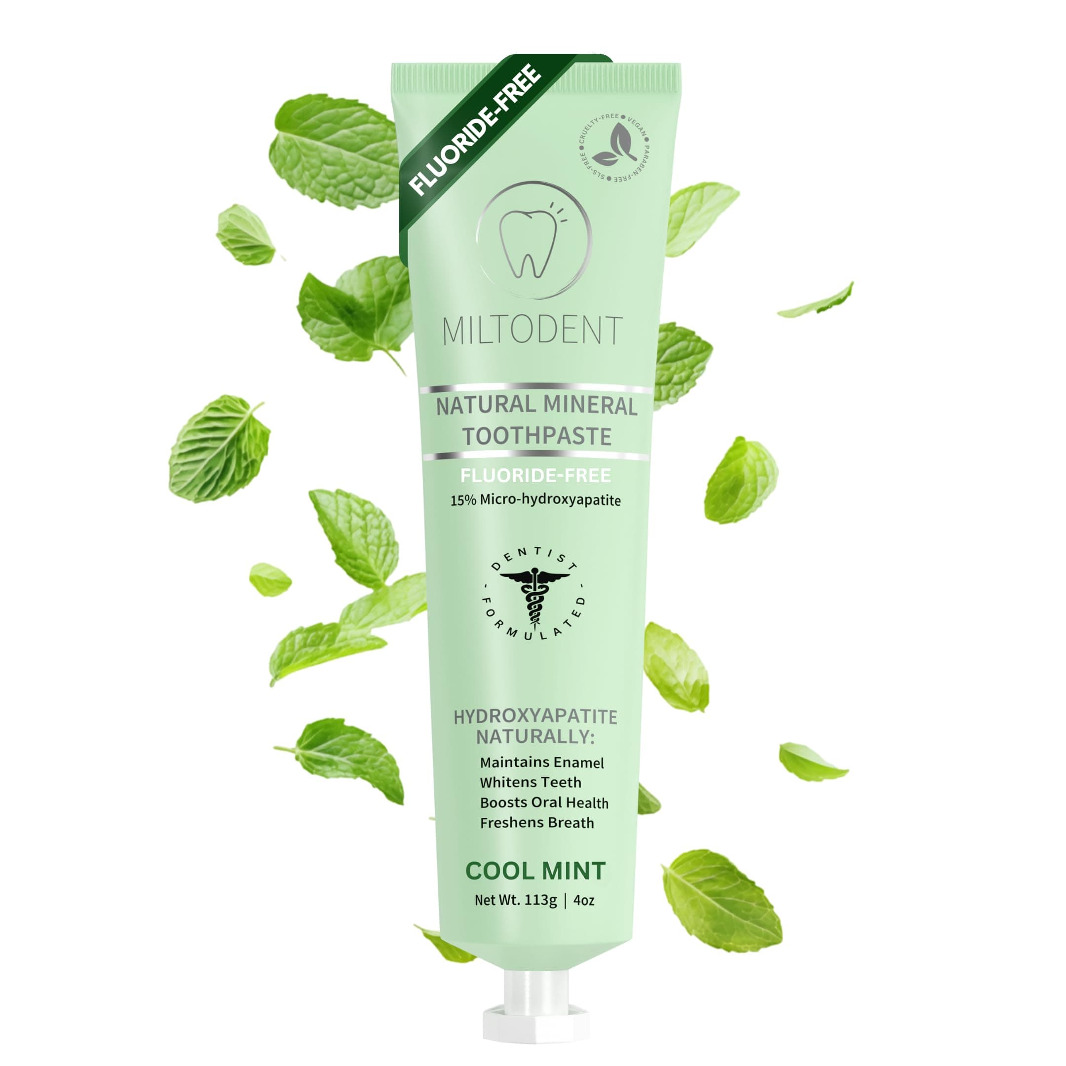 Premium Hydroxyapatite Toothpaste – 15% Micro-Hydroxyapatite | Fluoride-Free, Best Taste, Foam-Free, Natural Mineralizing | Safe Alternative to Nano-Hydroxyapatite | SLS-Free & Natural 4oz