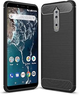 Amazon Brand - Solimo Soft & Flexible Hybrid Back Phone Case for Nokia 8 (2018) (Black)