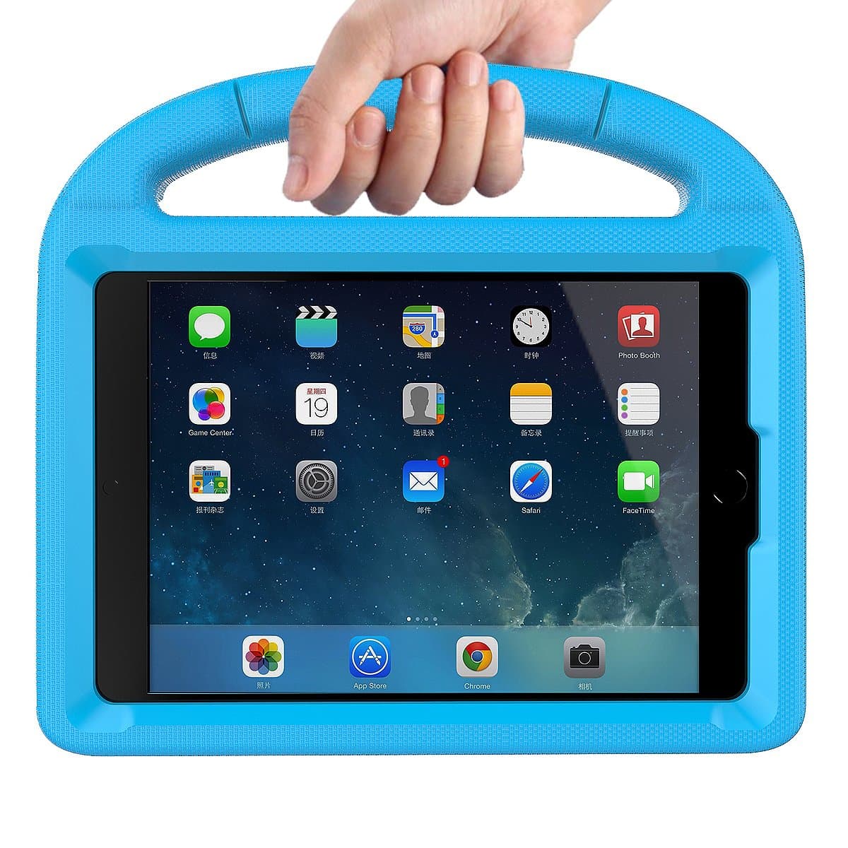 Kids Case for iPad Mini 1 2 3 4 5, Light Weight Shockproof Handle Stand Kids Friendly Case for iPad Mini, ipad Mini 2, ipad Mini 3, ipad Mini 4, ipad Mini 5th Generation Tablet, Blue