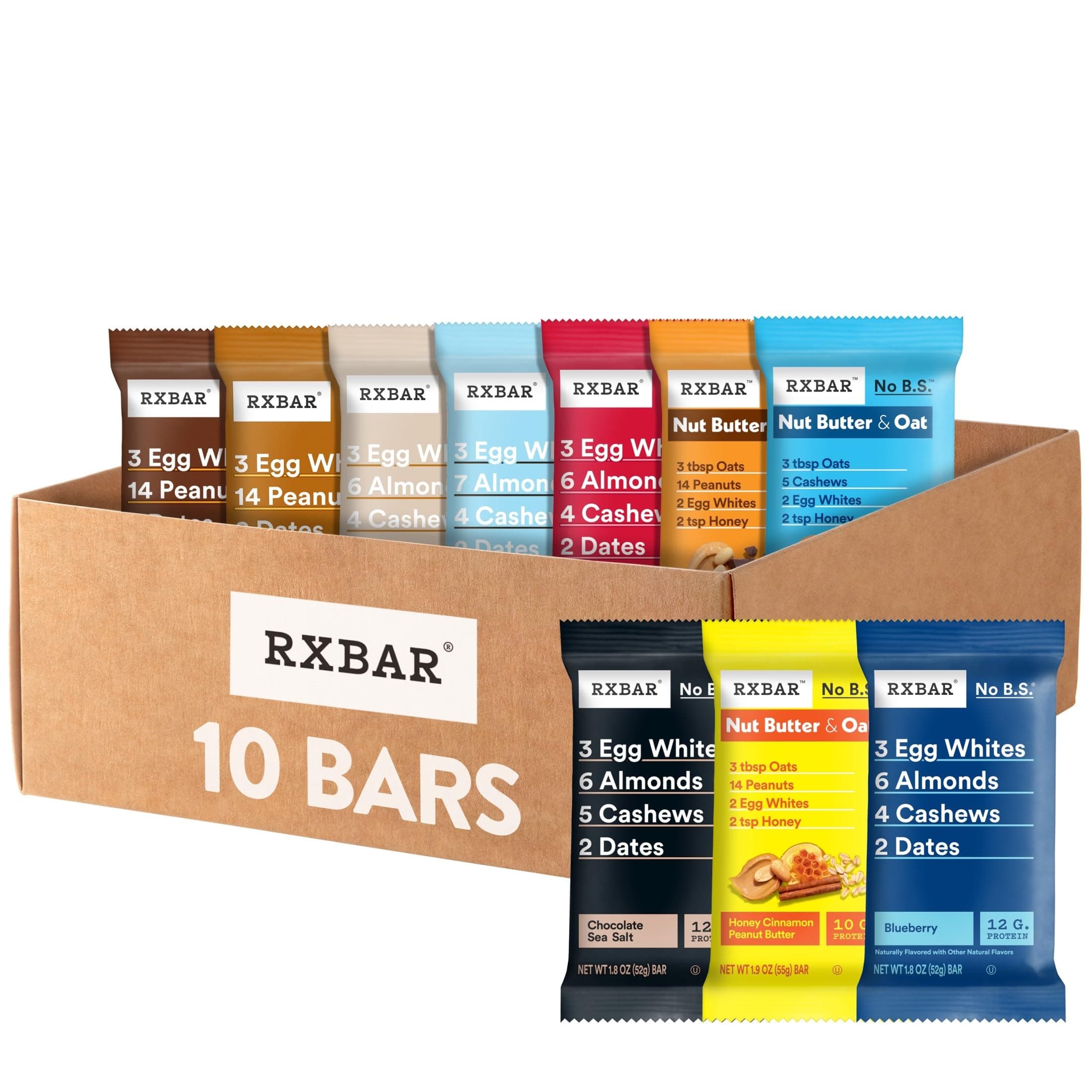 - Protein Bars, Snack Bars, Variety Pack (10 Count)