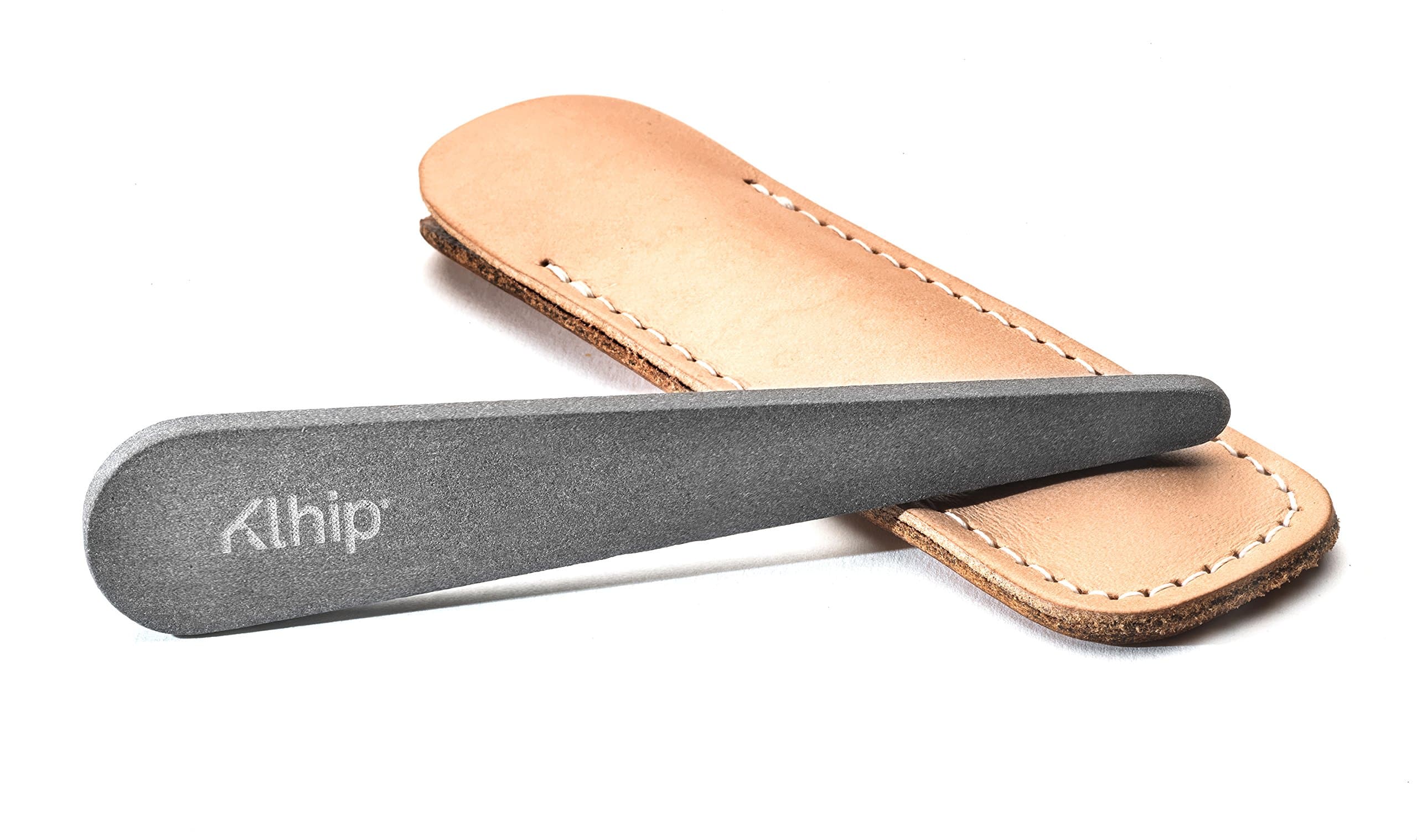 Natural Stone Nail File with Leather Case